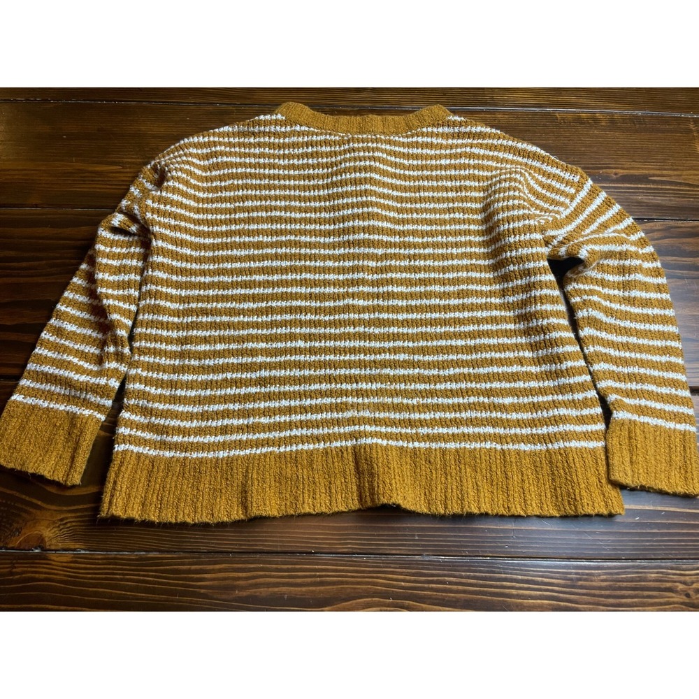 American Eagle Sweater, Women's Size Small, Brown White, Striped, Pullover - Picture 2 of 9